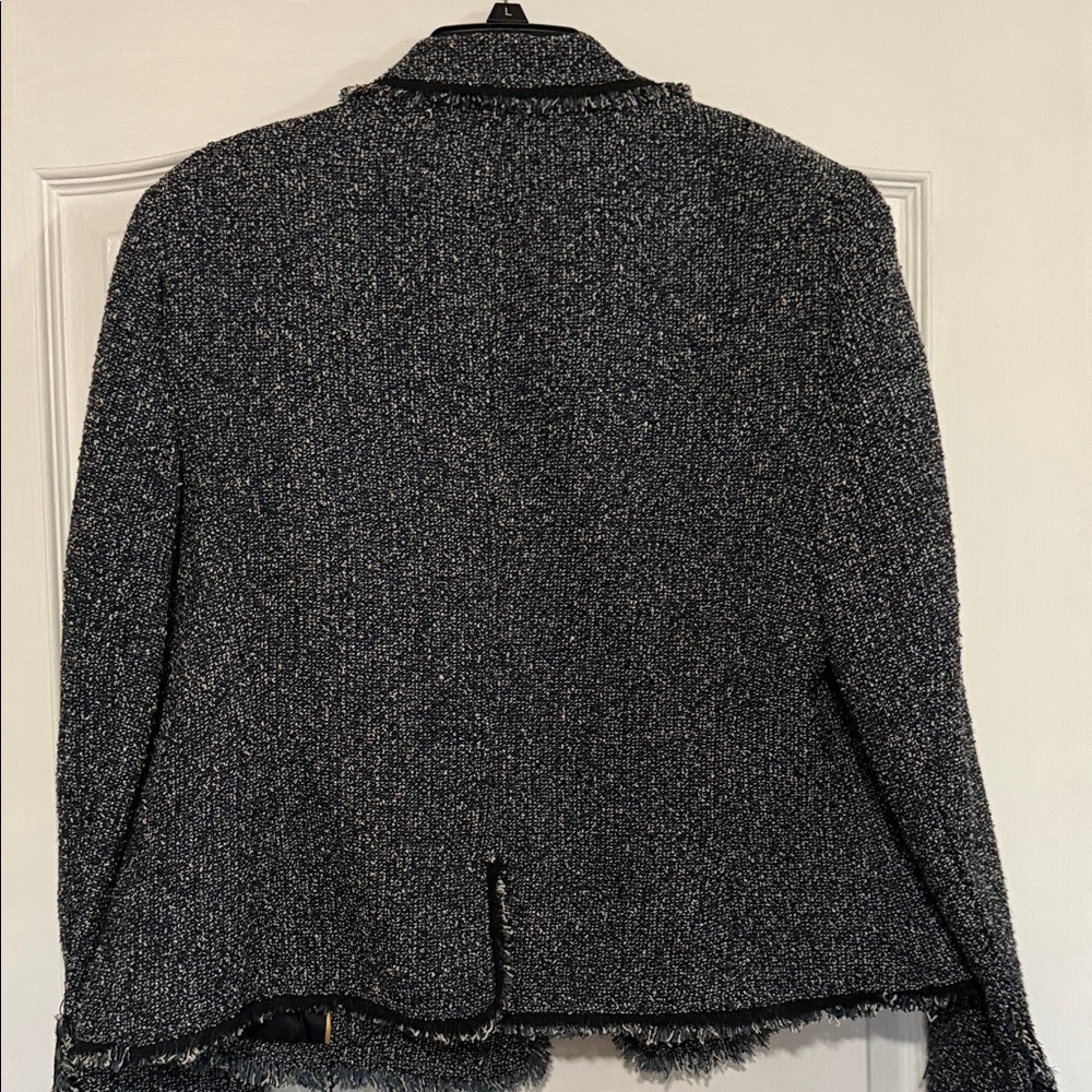 Anne Klein Black and Gray Tweed Blazer - Picture 9 of 16